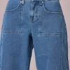 Bobbi Mid-Rise Barrel-Leg Jeans in Mid-Blue Wash