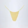 Bosa Broderie Anglaise Drawstring Bikini Bottoms in Lemon Yellow