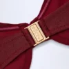 Bruny Bead-Embellished Ruched Underwired Bikini Top in Dark Cherry