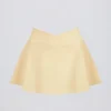 Brushed Jersey Crossover Mini Skort in Lemon Marl