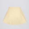 Brushed Jersey Crossover Mini Skort in Lemon Marl