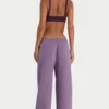 Brushed Jersey Mid-Rise Relaxed Joggers in Dusk