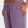 Brushed Jersey Mid-Rise Relaxed Joggers in Dusk