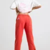 Brushed Jersey Oversized Joggers in Red