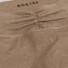 Brushed Jersey Ruched Mid-Rise Leggings in Mocha Marl