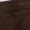Brushed Jersey Ruched Mid-Rise Leggings in Pecan Marl