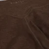 Brushed Jersey Ruched Mid-Rise Leggings in Pecan Marl