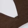 Brushed Jersey V-Neck Sports Bra in Pecan Marl