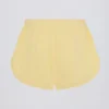 Button-Detail Mid-Rise Shorts in Lemon