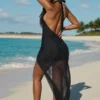 Caicos Cut-Out Halterneck Maxi Dress in Black