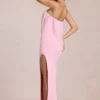 Caliane Bandeau Draped Maxi Dress in Blossom Pink