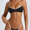 Camogli Thong Bikini Bottoms in Black