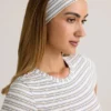 Candy Modal Ribbed Headband in Blue & Yellow Stripe