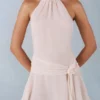 Carolina Halterneck Mini Dress in Ivory