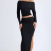 Carolina Modal Low-Rise Maxi Skirt in Black