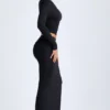 Carolina Modal Low-Rise Maxi Skirt in Black