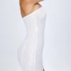 Cassidy Embellished Bandeau Mini Dress in White