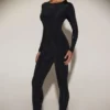 Cassie Embellished Jersey High-Waisted Leggings in Black
