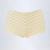 Cerreto Mid-Rise Hot Pants in Lemon Yellow Stripe