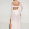 Champel Embellished Cowl Neck Maxi Dress in Ivory