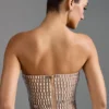 Charnelle Embellished Bandeau Top in Almond