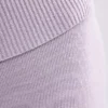 Chunky Knit Foldover Kick Flare Trousers in Dusty Lavender