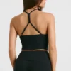 Chunky Knit Tank Top in Black
