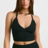 Chunky Knit Tank Top in Black