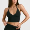 Chunky Knit Tank Top in Black