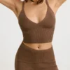 Chunky Knit Tank Top in Coco