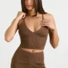 Chunky Knit Tank Top in Coco