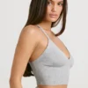 Chunky Knit Tank Top in Grey Marl
