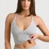 Chunky Knit Tank Top in Grey Marl