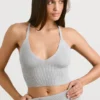 Chunky Knit Tank Top in Grey Marl