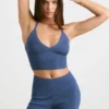 Chunky Knit Tank Top in Washed Navy