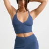 Chunky Knit Tank Top in Washed Navy