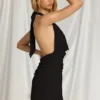 Cira Halterneck Mini Dress in Black