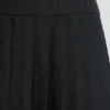 Clover Brushed Twill Drop Waist Kilt Mini Dress in Black