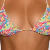 Comino Triangle Bikini Top in Bright Multi Print
