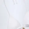 Comoros Charm-Detail Triangle Bikini Top in White