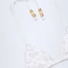 Comoros Charm-Detail Triangle Bikini Top in White