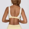 Contrast Sports Bra in Lemon Marl