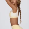 Contrast Sports Bra in Lemon Marl