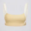 Contrast Sports Bra in Lemon Marl