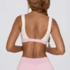 Contrast Sports Bra in Pale Pink Marl