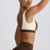 Contrast Sports Bra in Pecan Marl