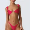 Coquina Embellished Bikini Top in Raspberry Pink