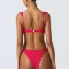 Coquina Embellished Bikini Top in Raspberry Pink