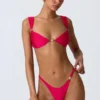 Coquina Embellished Bikini Top in Raspberry Pink
