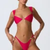 Coquina Embellished Bikini Top in Raspberry Pink